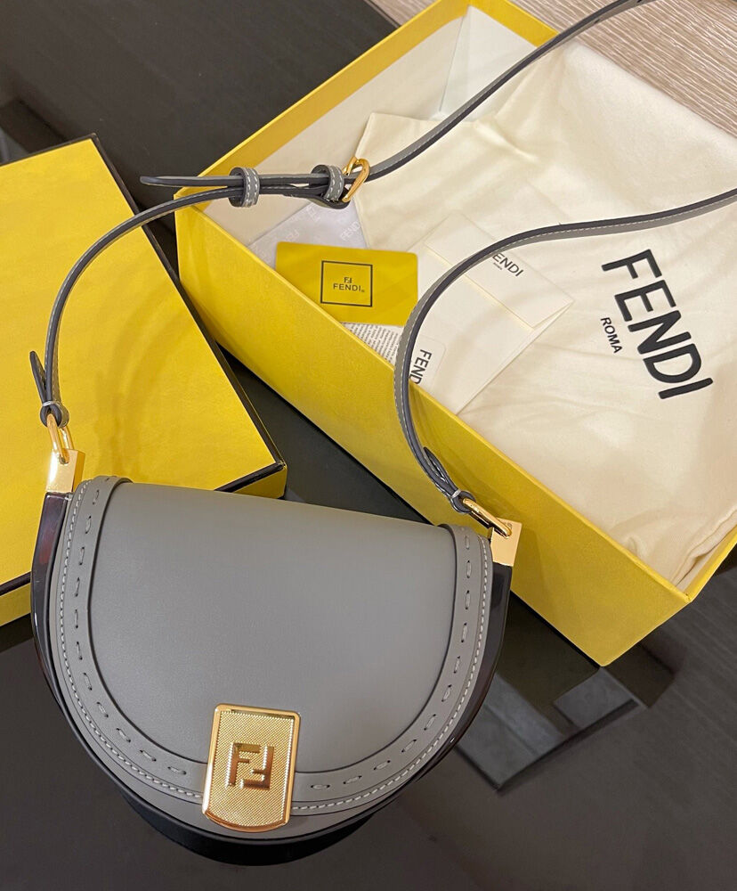 Fendi Moonlight Iconic FF Handbag 8BT346 Grey